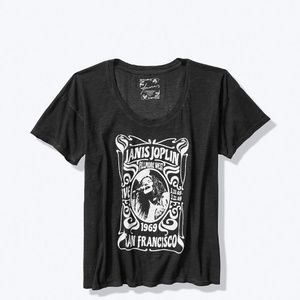 SHORT SLEEVE BAND TEE- Janis Joplin